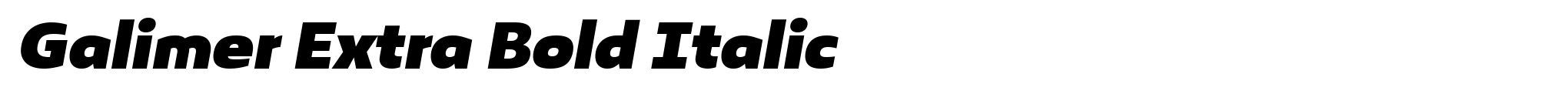 Galimer Extra Bold Italic image